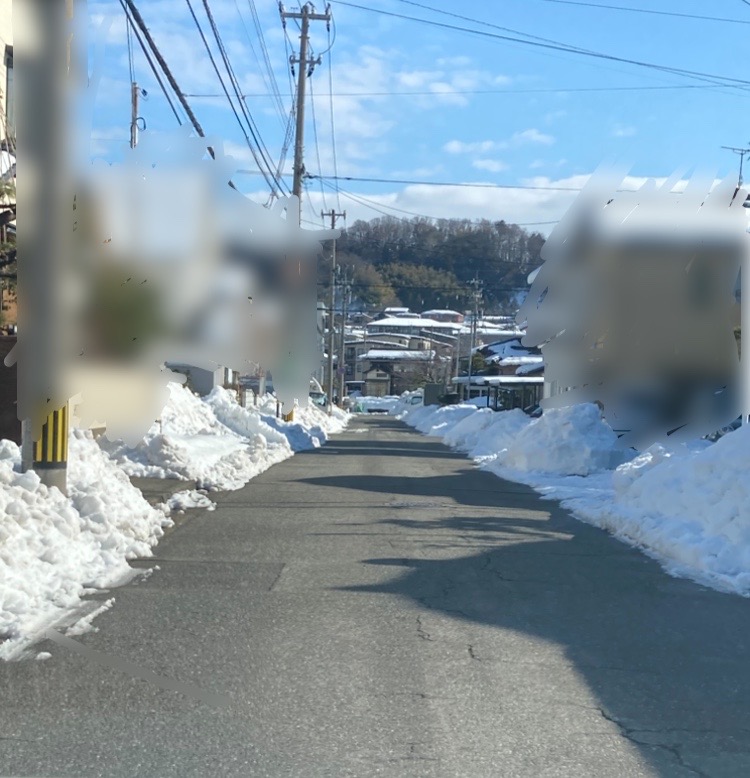 金沢の住宅地・積雪の様子